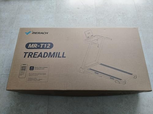 MERACH Laufband klappbar für Zuhause, 2,5 PS, 0,8–12 km/h, 6 % Steigung, LED-Display, Tablet-Halter, App-kompatibel, Walking Pad für Büro/Zuhause