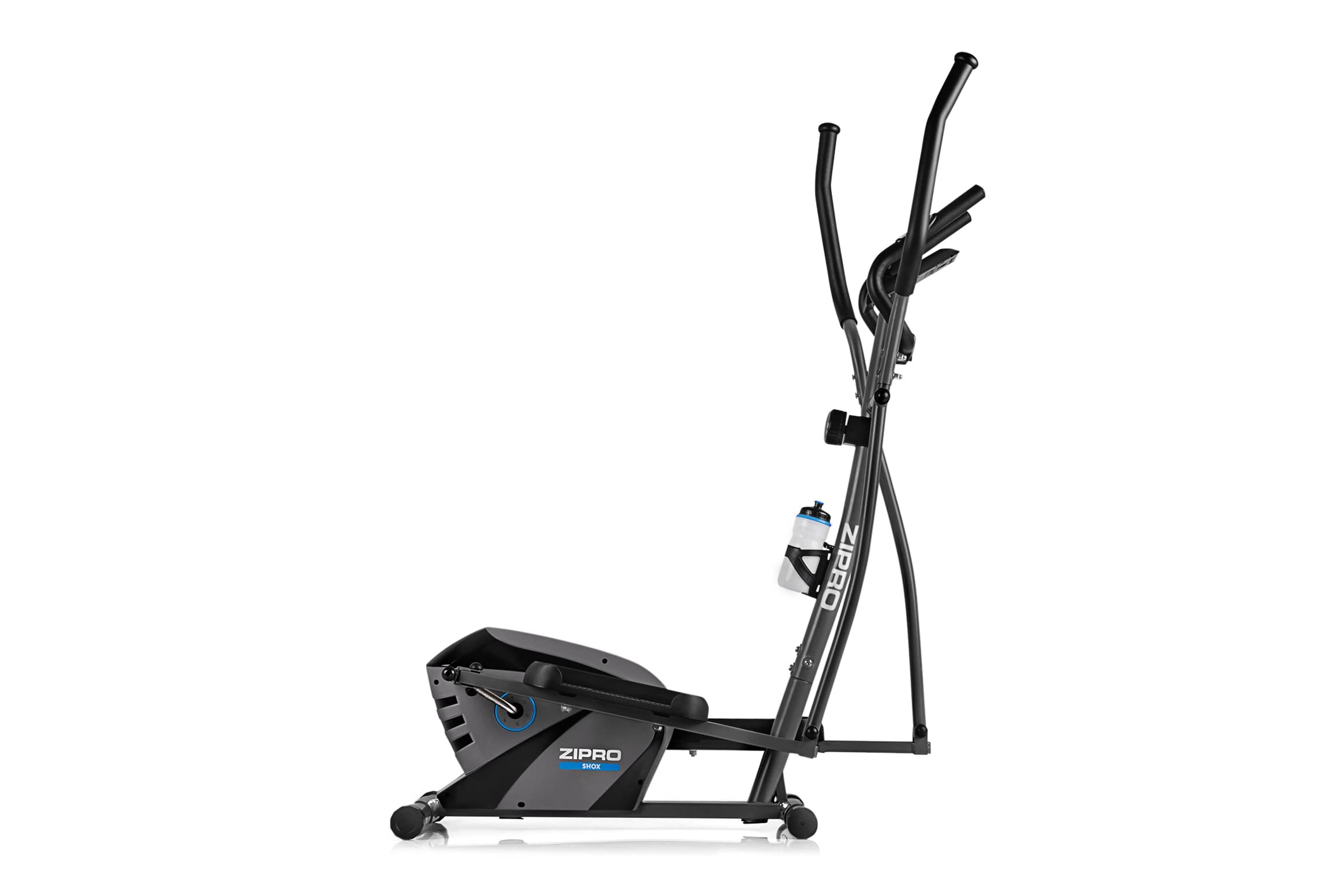 Zipro Erwachsene Magnetischer Crosstrainer Shox bis 120kg, Schwarz, One Size, einheitsgröße