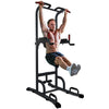 Sportstech 7in1 Power Tower PT300, Dip-Station & Kraftturm, multifunktionale Heim-Kraftstation mit Klimmzugstange, Liegestützgriffe, TRX/Ropes-Ösen