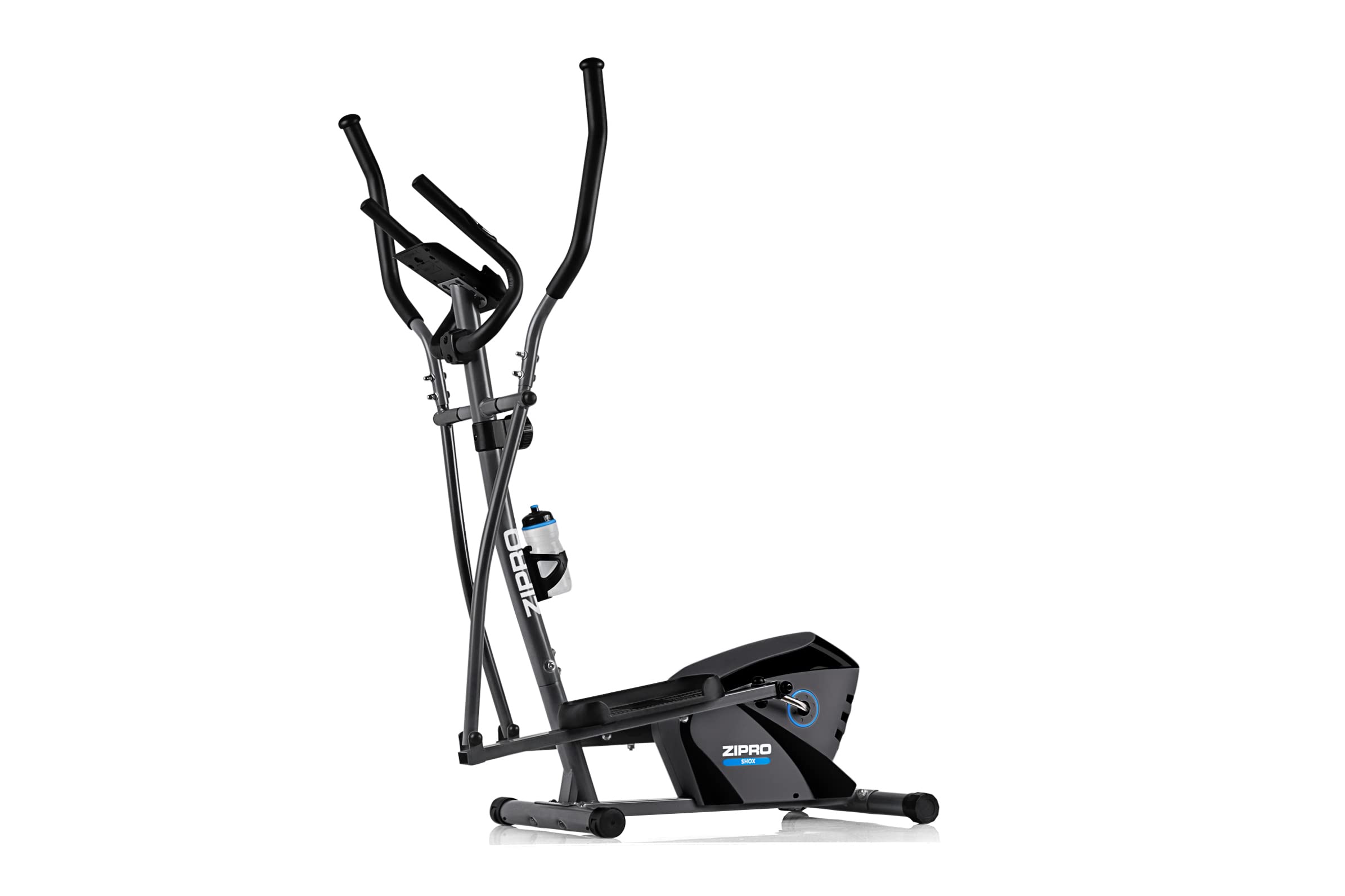 Zipro Erwachsene Magnetischer Crosstrainer Shox bis 120kg, Schwarz, One Size, einheitsgröße