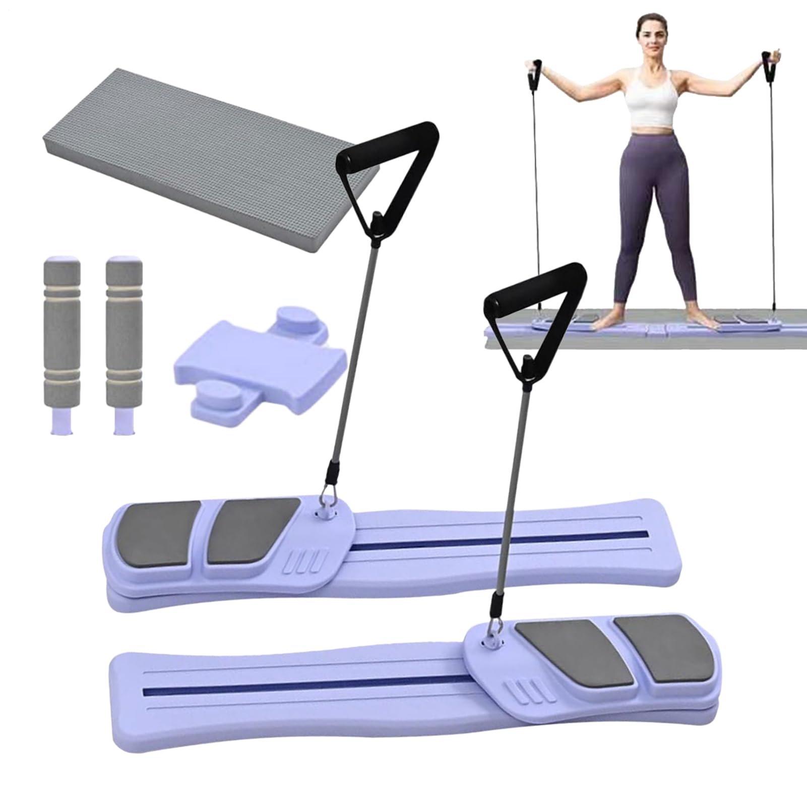 Pilates Reformer Maschine | Pilates Ausrüstung für Fitnessstudio und Zuhause | Tragbare Ausrüstung Starke Gewichtsbelastung Trainingsgerät für Cardio