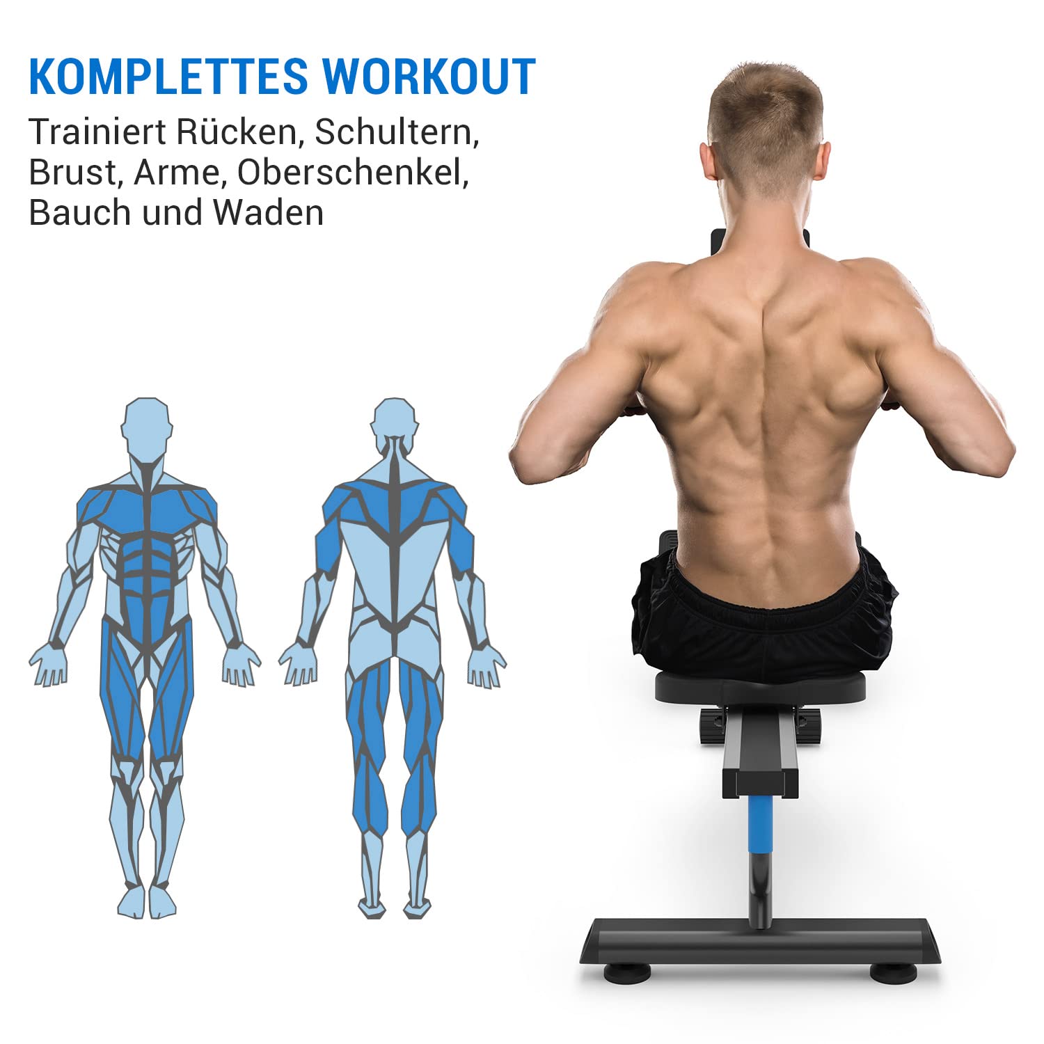 Capital Sports Rudergerät für Zuhause, Kompakter Rowshaper, Klappbar mit 8 Stufen, LCD-Monitor, Bodenrollen, Row Shaper mit Magnetwiderstand, Cardio