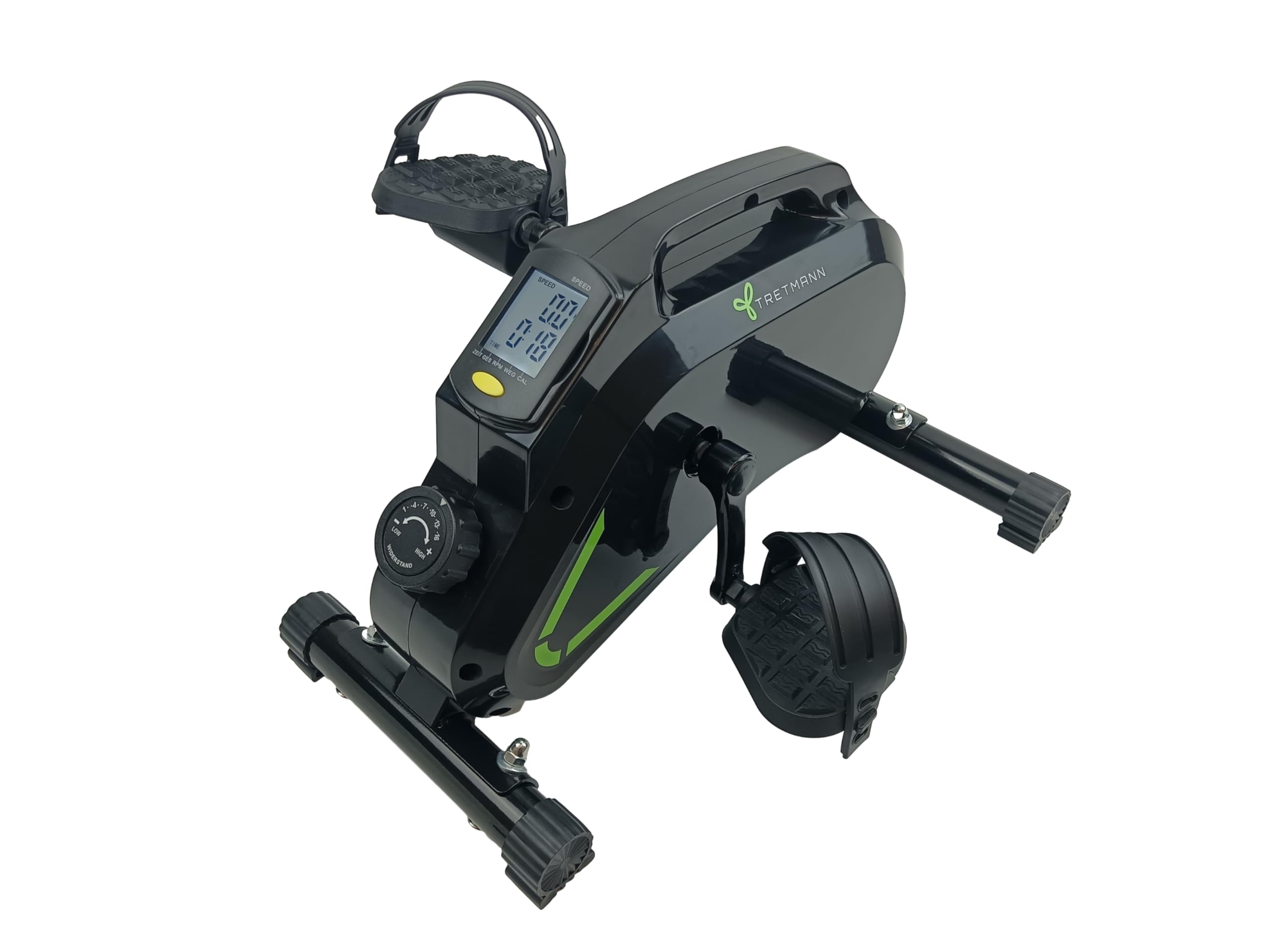Tretmann Pedaltrainer Pro Set, extra leise & gelenkschonend, mit Anti-Rutsch-Matte & Befestigungsband, DEKRA geprüft