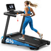 MERACH Laufband klappbar für Zuhause, 2,5 PS, 0,8–12 km/h, 6 % Steigung, LED-Display, Tablet-Halter, App-kompatibel, Walking Pad für Büro/Zuhause