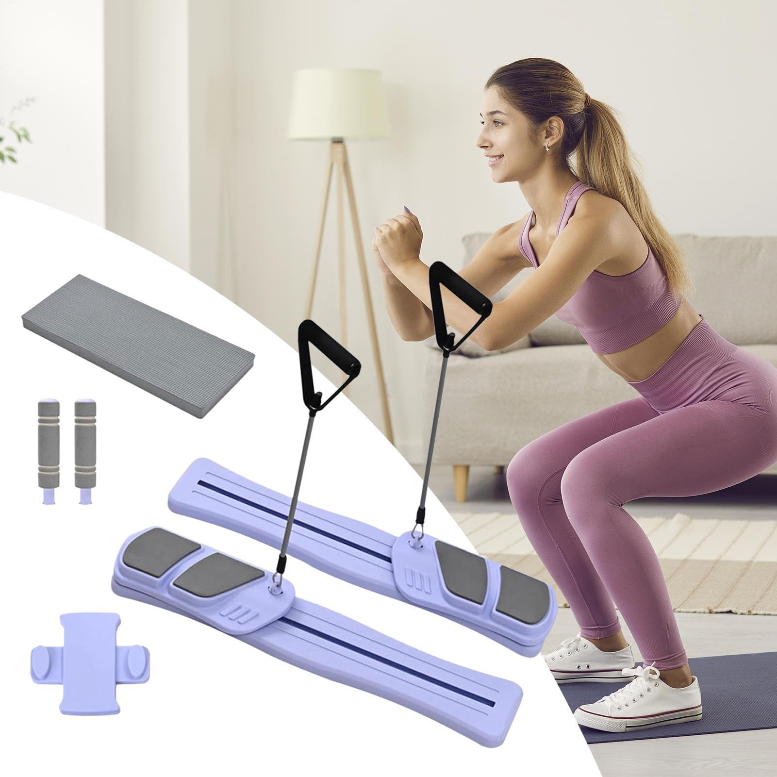 Pilates Reformer Maschine | Pilates Ausrüstung für Fitnessstudio und Zuhause | Tragbare Ausrüstung Starke Gewichtsbelastung Trainingsgerät für Cardio