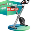 Ultrasport Heimtrainer klappbar, extra leise, bis 130 kg, Komfort-Sattel, Fitnessbike/Indoor Bike/Trimmrad, Schwarz-Silber
