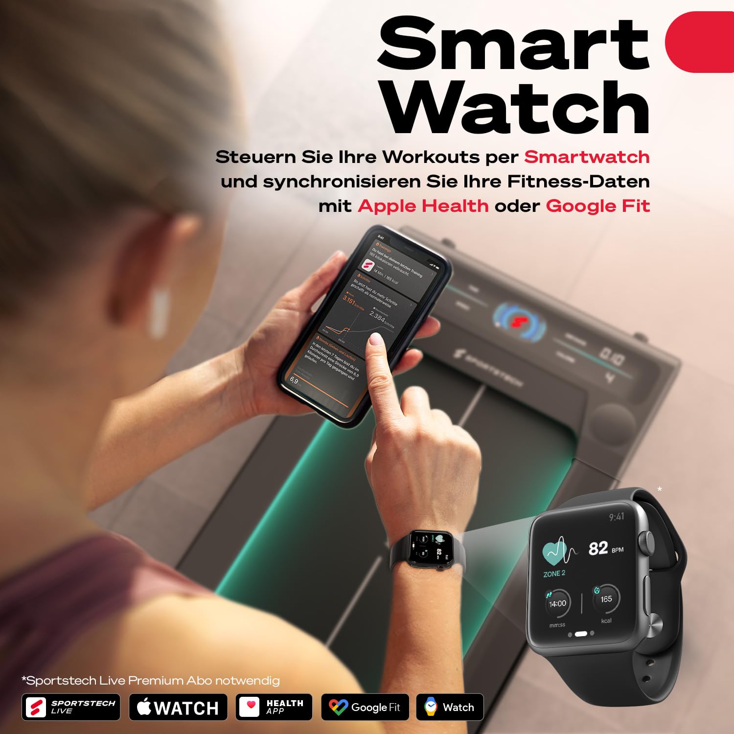 sWalk Walking Pad Laufband, 1–6 km/h, LED & LCD, App-kompatibel, flexibles Under-Desk Treadmill für Zuhause & Büro, deutsche Qualitätsmarke