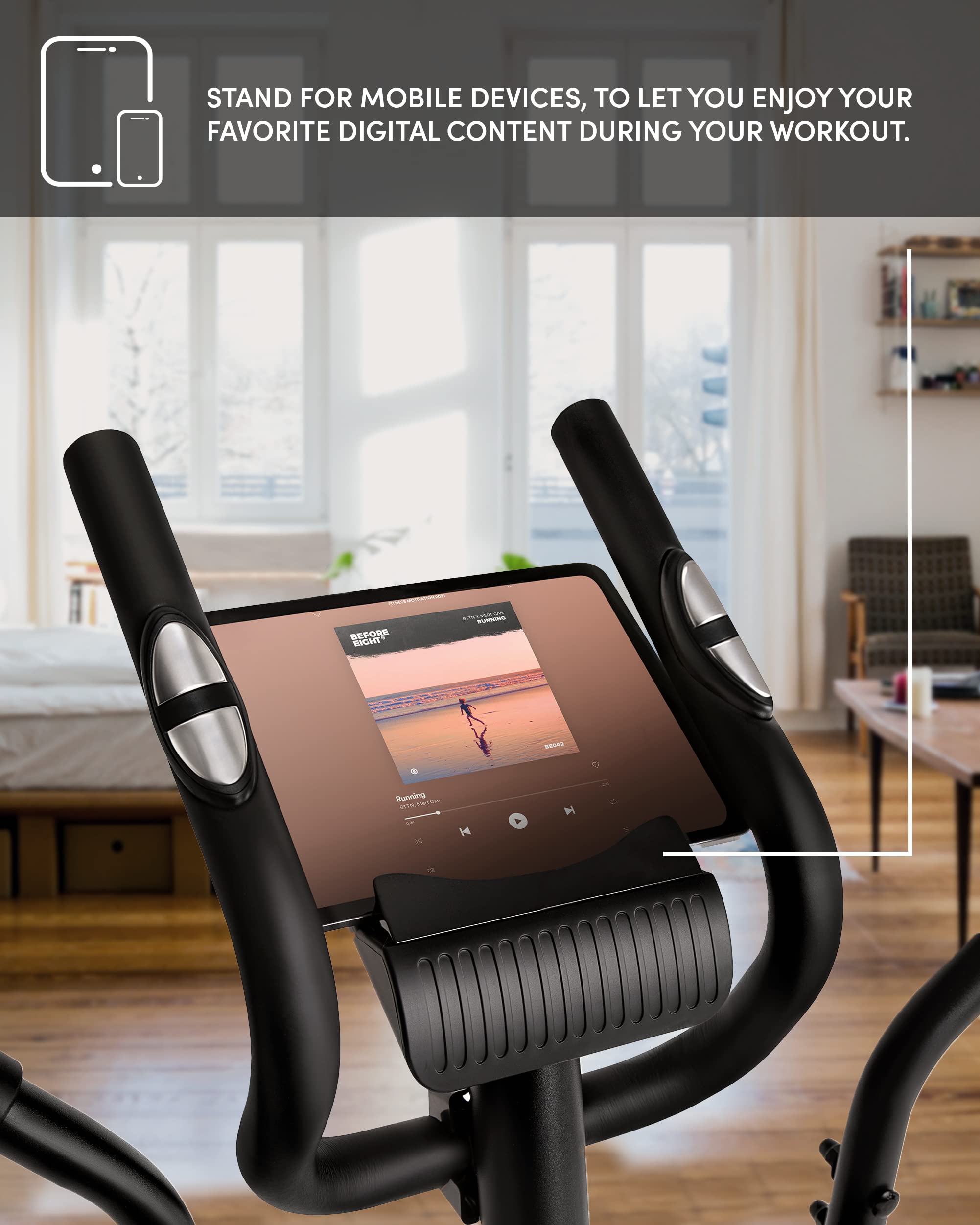 Zipro Erwachsene Magnetischer Crosstrainer Shox bis 120kg, Schwarz, One Size, einheitsgröße