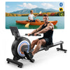 Wenoker Rudergerät für Zuhause, magnetisch mit 32 Stufen, APP & LCD-Display, leise, bis 160 kg, vertikal verstaubar