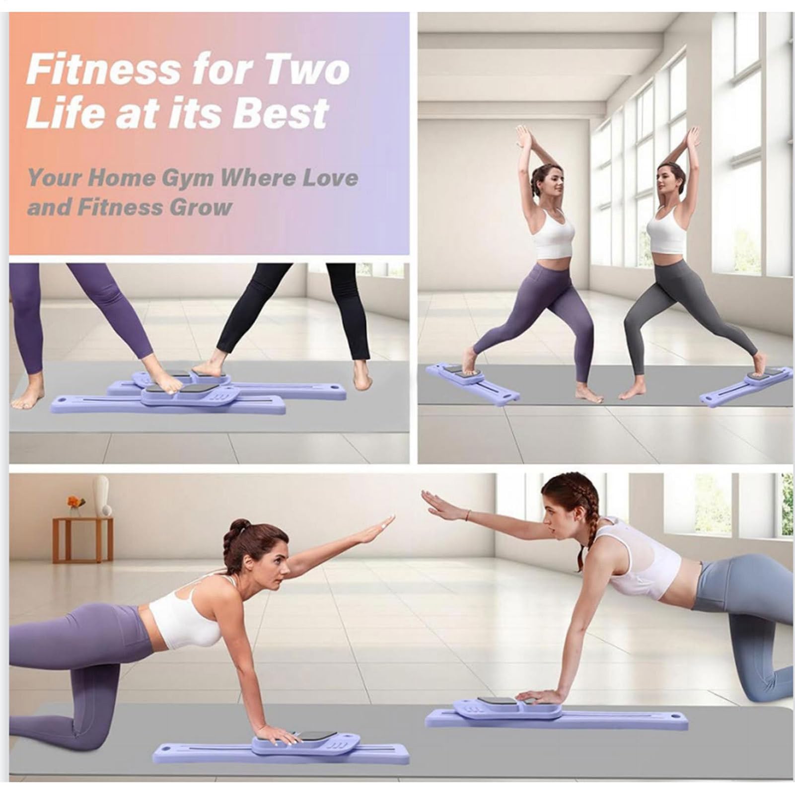 Pilates-Reformer-Maschine, Pilates-Gleitbrett, tragbares Trainingsgerät, starke Gewichtsbelastung, Ausrüstung für Cardio, Frauen, Fitnessstudio