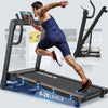 Decorcn Laufband für Zuhause - 4,5 PS, bis 16 km/h, klappbar mit großer Lauffläche, 20 Neigungsstufen, LCD-Display & Bluetooth, bis 150kg