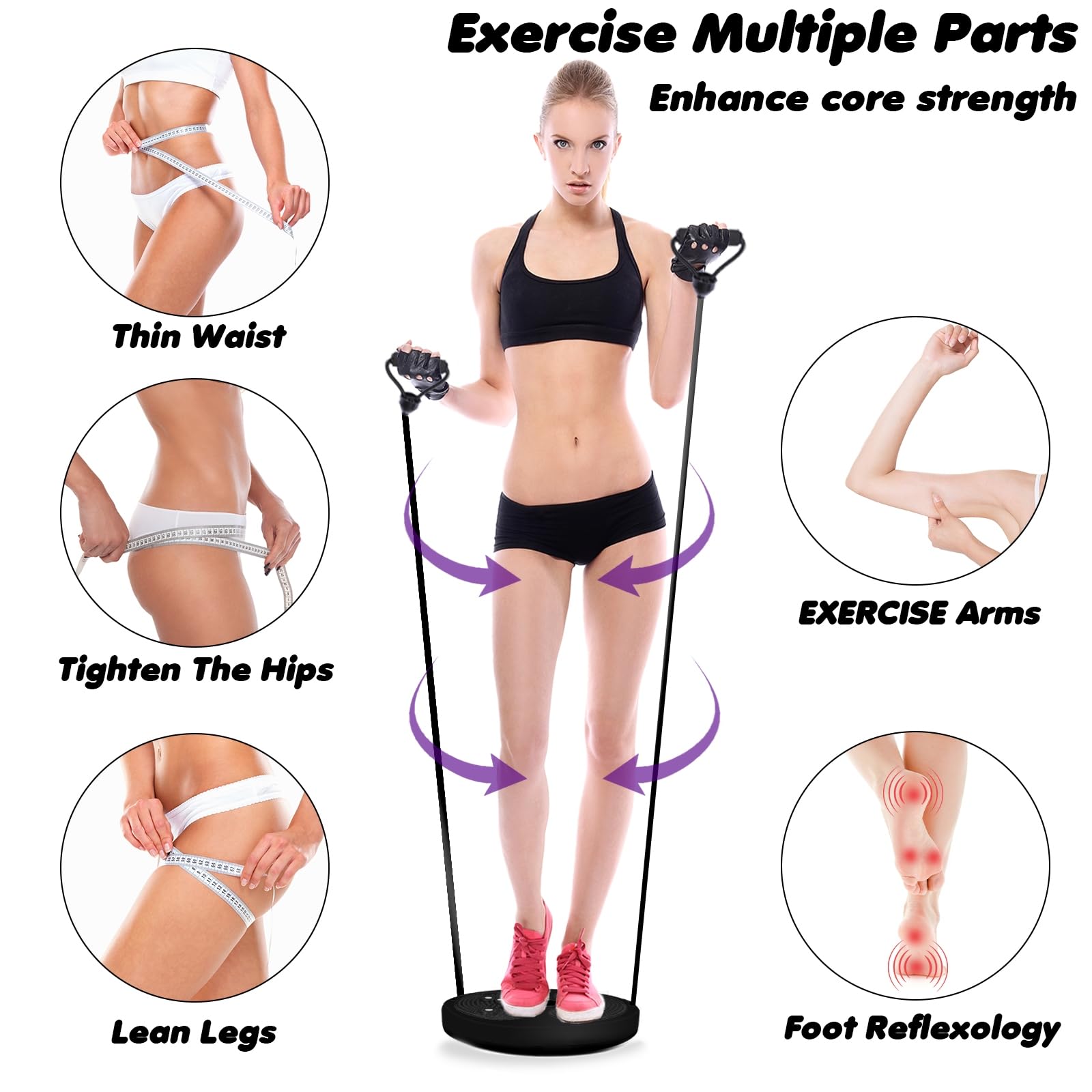 DONGTATA Taille Whisper Taille Twister Disc Body Shaping Taille Twisting Disc für Frauen Erwachsene Cardio Gewichtsverlust/Cardio Übung Taille Toning