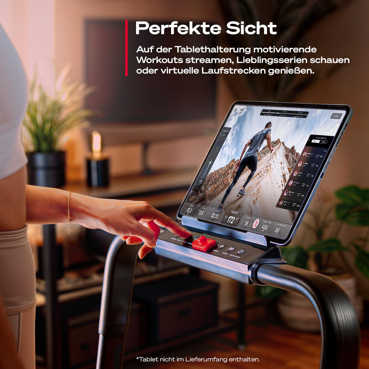 Sportstech Walking Pad sWalk lite Plus - Laufband für Zuhause mit manueller Steigung, bis 6 km/h Walking, bis 12 km/h Laufen, App, Fernbedienung