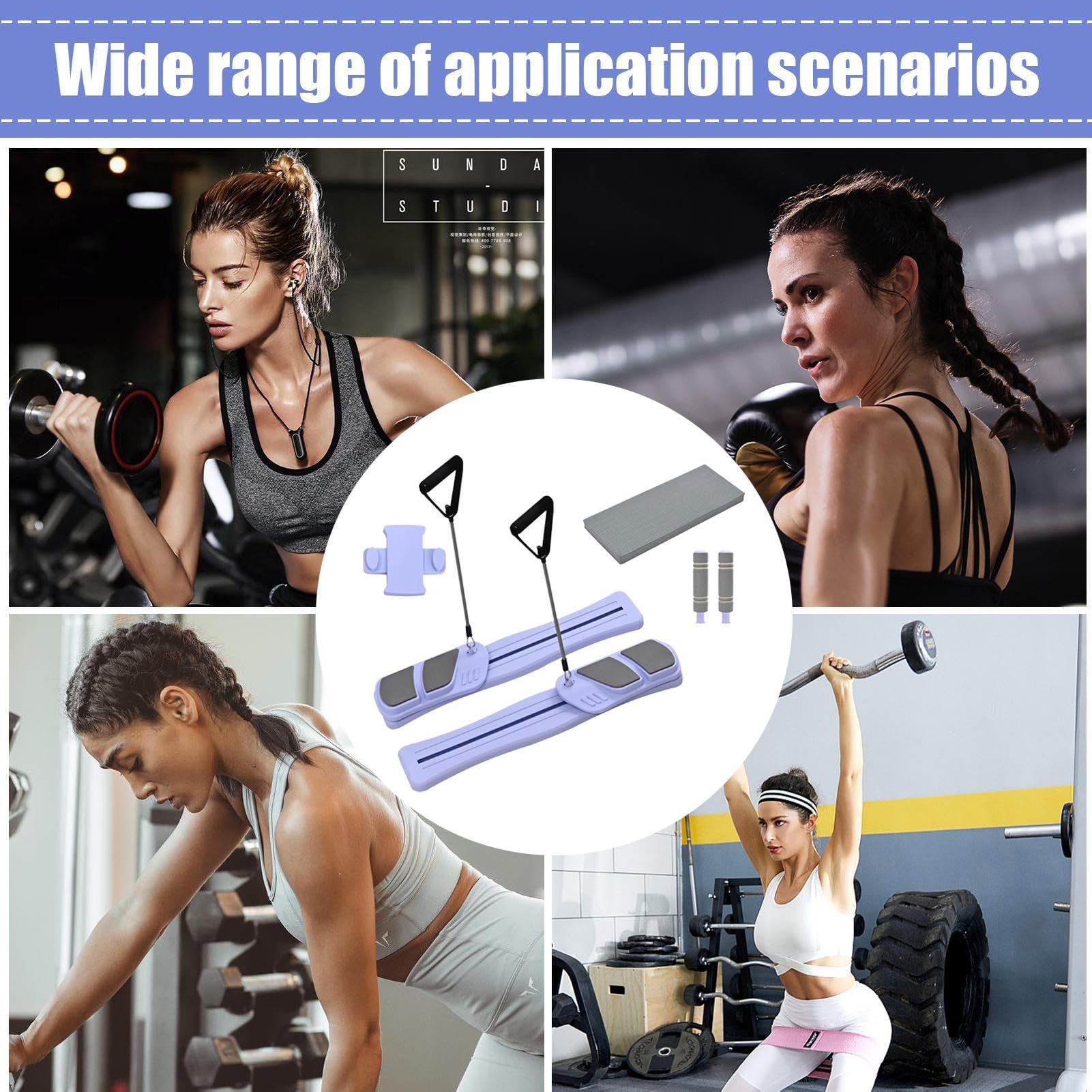 Pilates Reformer Maschine | Pilates Ausrüstung für Fitnessstudio und Zuhause | Tragbare Ausrüstung Starke Gewichtsbelastung Trainingsgerät für Cardio