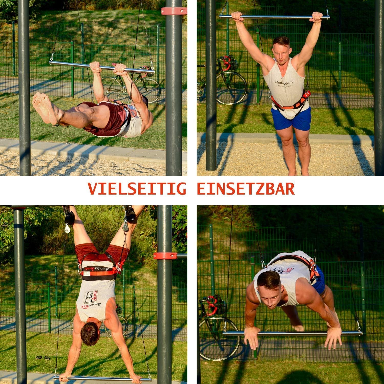 ModularSports FlyFit Extended für Kinder - Fitnessgeräte für Zuhause mit Flaschenzugsystem zur Körpergewichtreduzierung / Komplettes Sportgerät